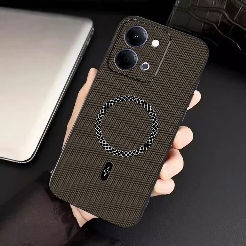 Biruiqu VIVO Y05 LNew Ultra-thin Magnetic Leather Shock-absorbing Protective Phone Case
