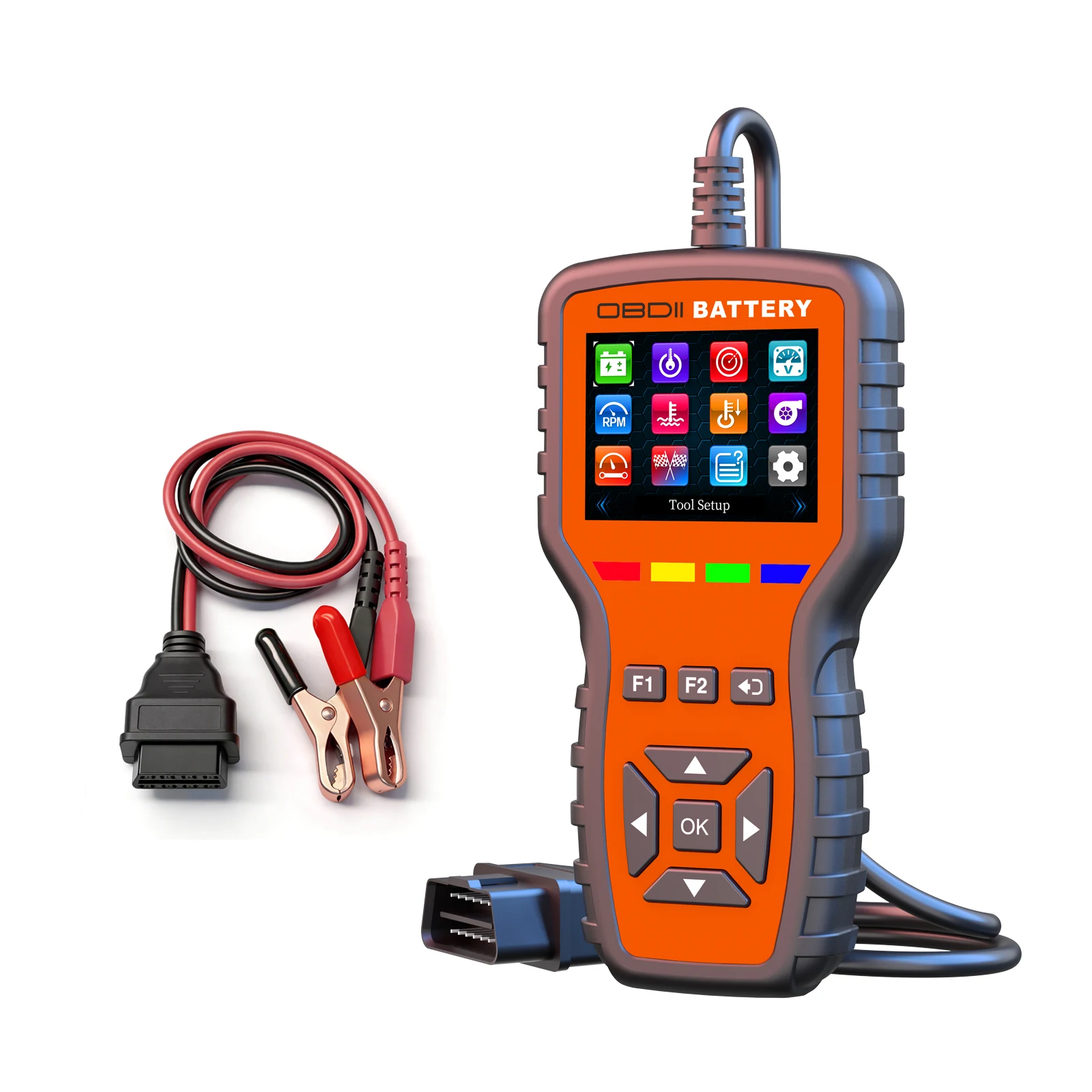 LCD Big Screen K2 Pro Car Auto Diagnostic OBD2 Scanner Tool Mutli-language Fault Code Engine Check 2 in 1 Battery Tester Tool