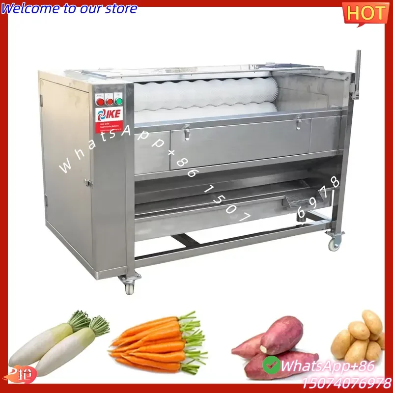 2026 Commercial Automatic Electric Vegetable Peeler Machine for Sweet Potato Lotus Root Garlic Cassava