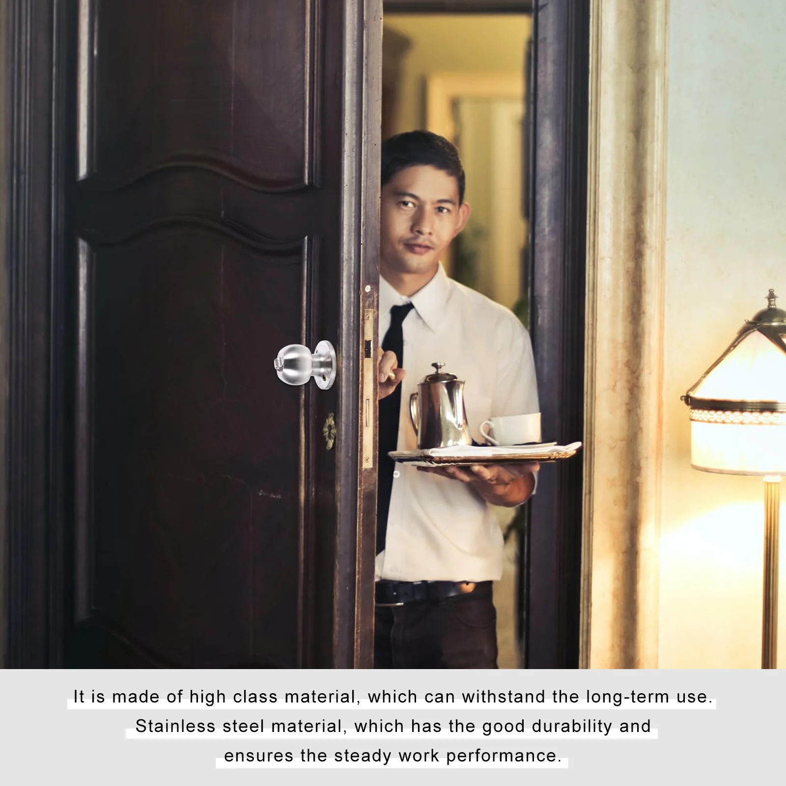 

1Set Premium Spherical Lock Stainless Steel High Class Durability Long Term Use Home Living Room Bedroom Study Door Reliable