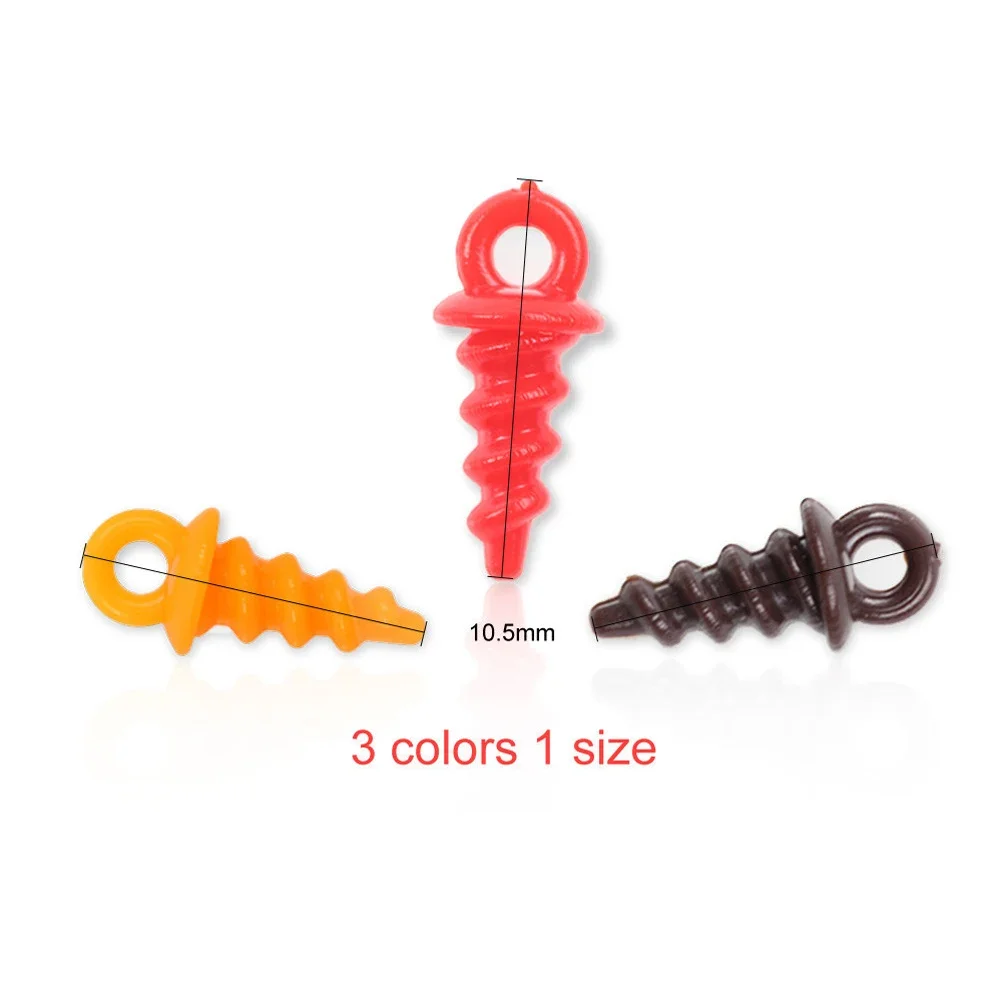 

50pcs Carp Fishing Boilies Feeder Bait Screw Holder 10.5mm For Taps Lure Carp Fishing Screw Float Bead Connection Accessories