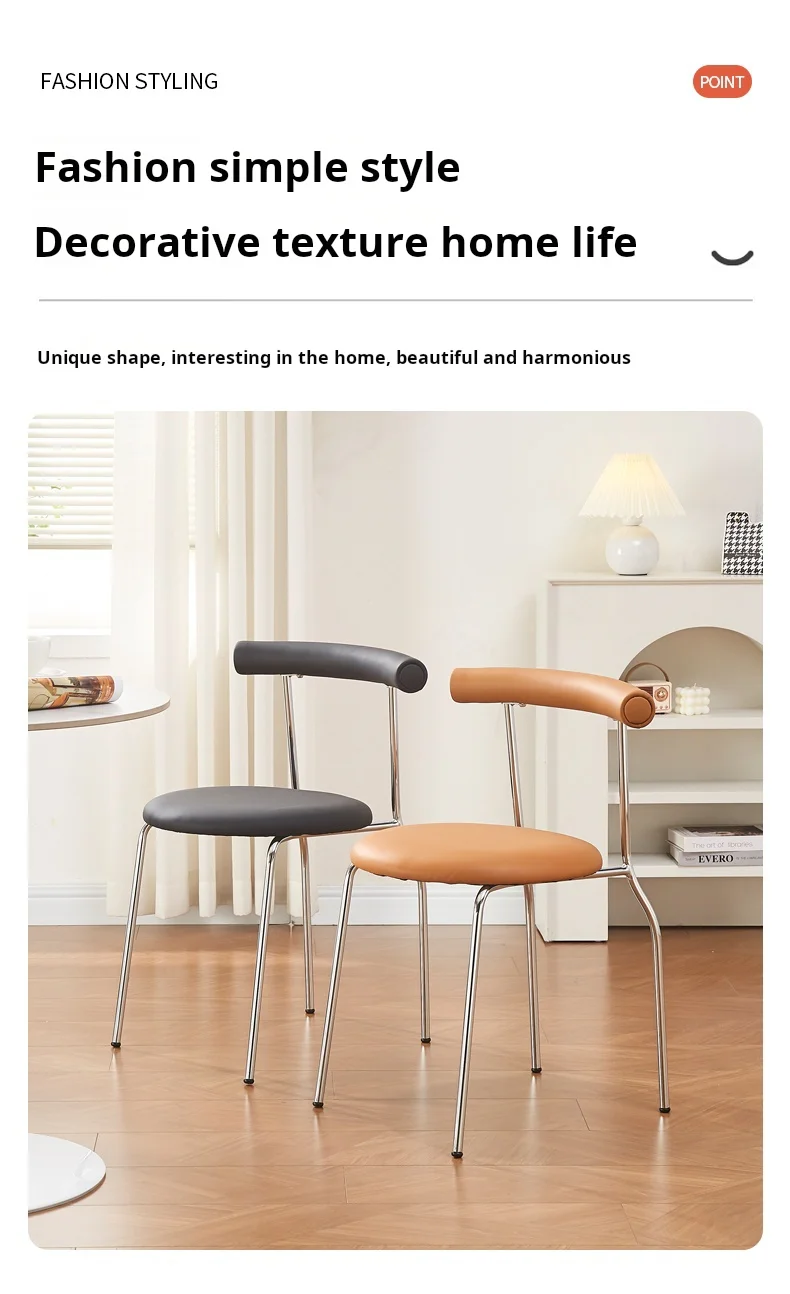 Cream Style Premium Small Stackable Dining Chairs Rock Slab Table Top Dining Room Table and Chairs