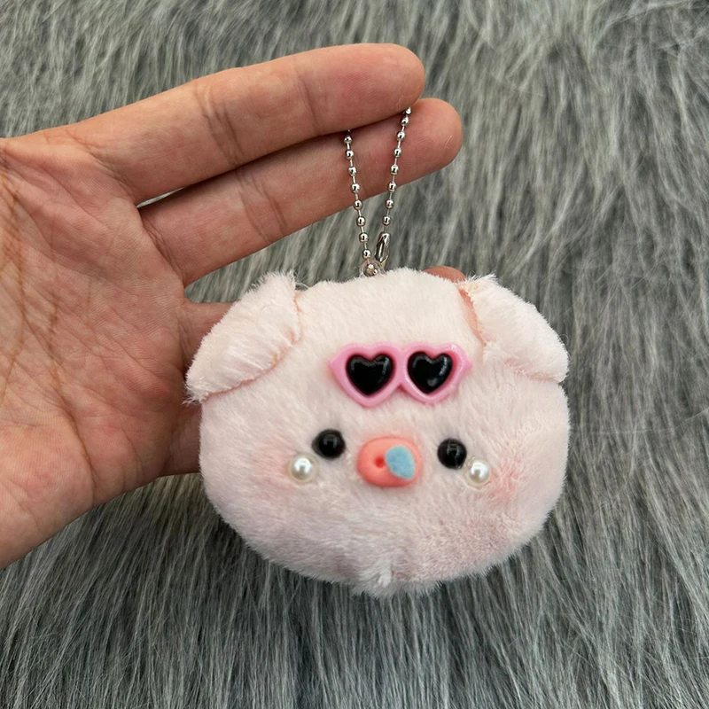 LLavero de muñeco de juguete de peluche de cerdo lindo, mochila de juguete de peluche suave y esponjosa, colgante, adorno colgante, regalo adorable para niños y novia