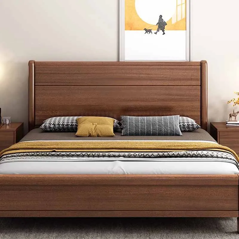 

Wood Waterproof Bedroom Double Bed Queen High End European Sleeping Twin Beds Headboard Modern Camas De Dormitorio Furniture