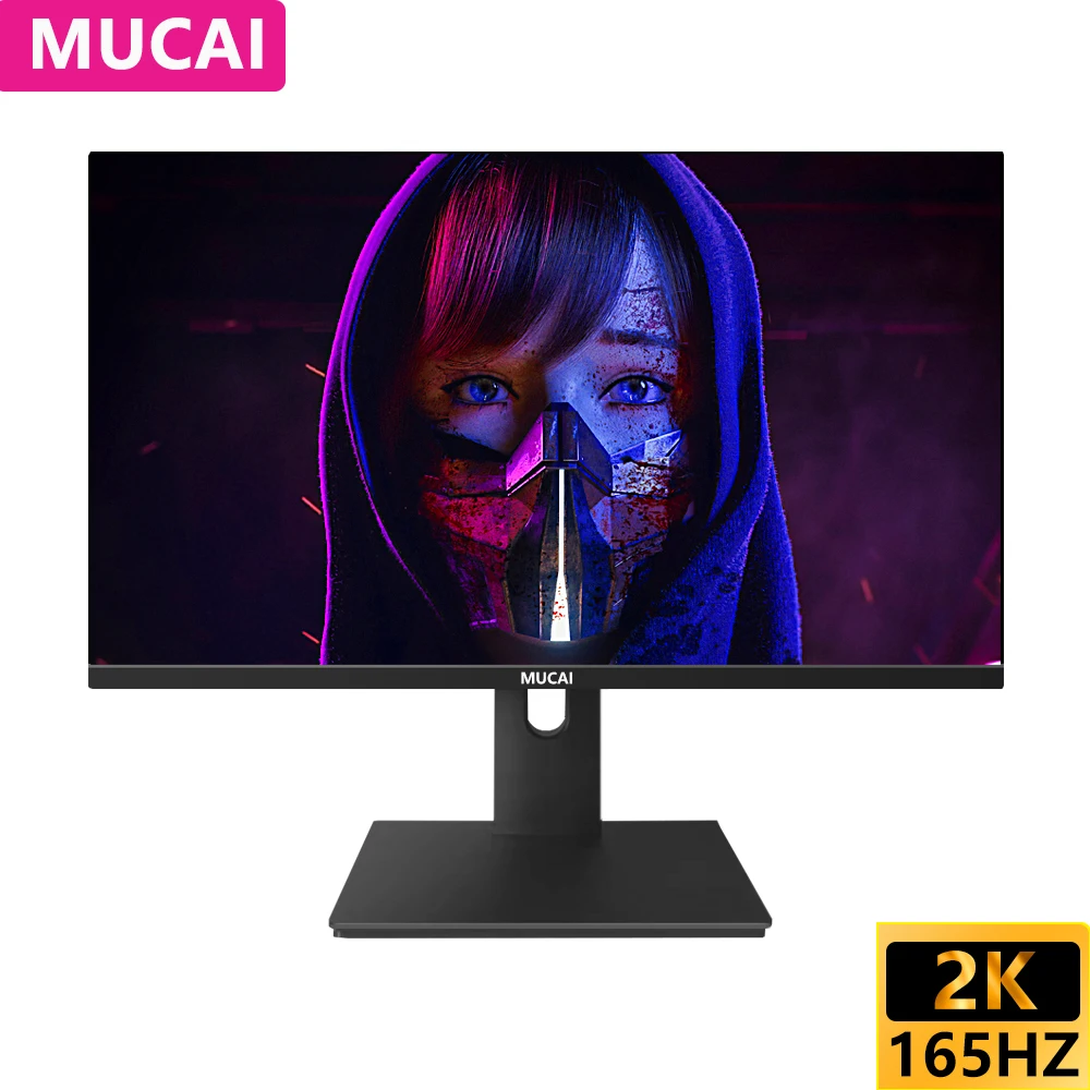 

MUCAI 24 Inch Monitor 2K165Hz IPS PC 144Hz Desktop Gamer Computer Screen QHD LCD Display Flat Panel HDMI-compatible/DP/2560*1440