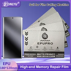 FONLYU 50pcs EPU Pro Memory Self-Repair High-end Matte Privacy Hydrogel Screen Protector for Curved Screen Film Cutting machine