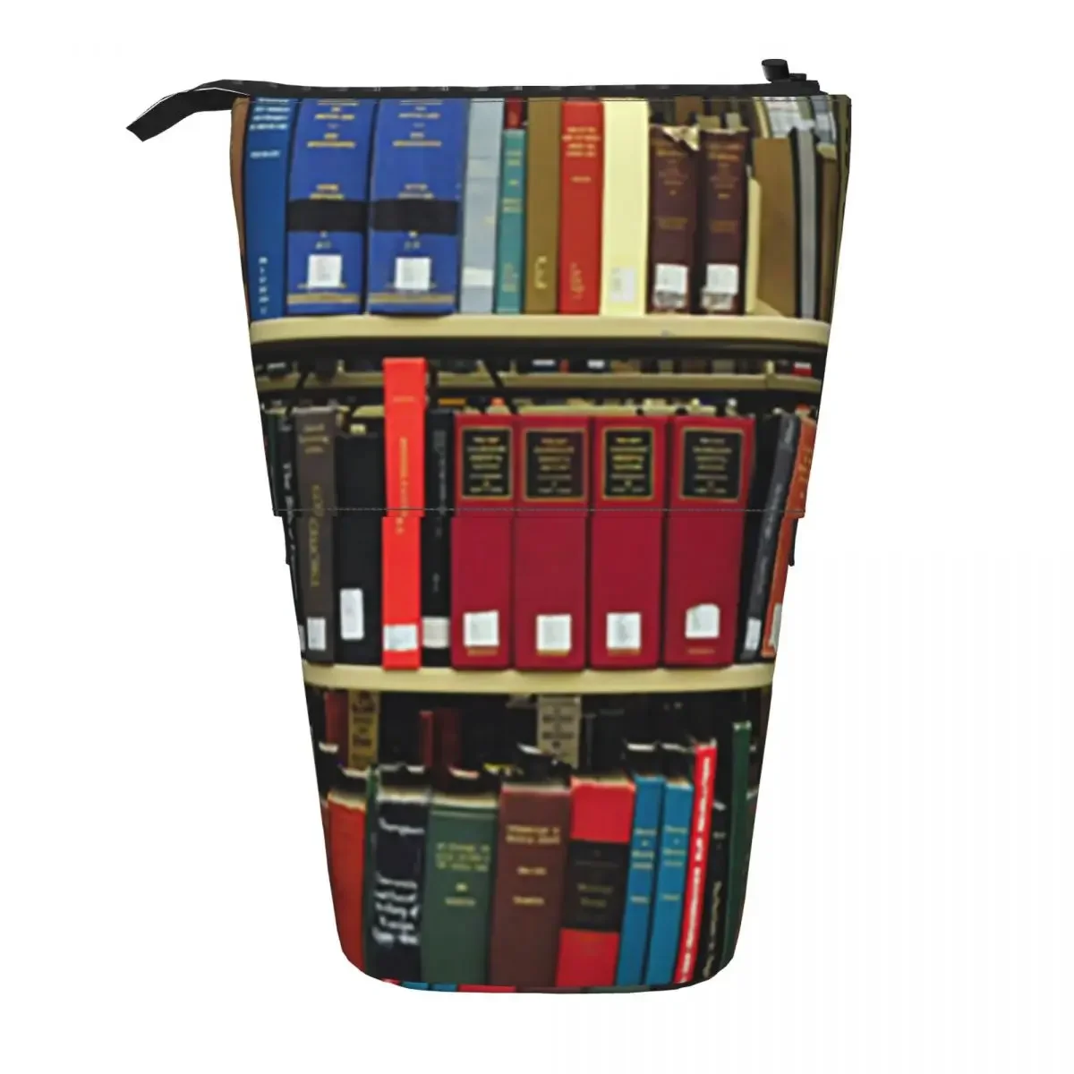 Education Library Book Reversible Pencil Case for Studen School Pen Box Pencil Bag Stationery Supplies Pen Holder Bag