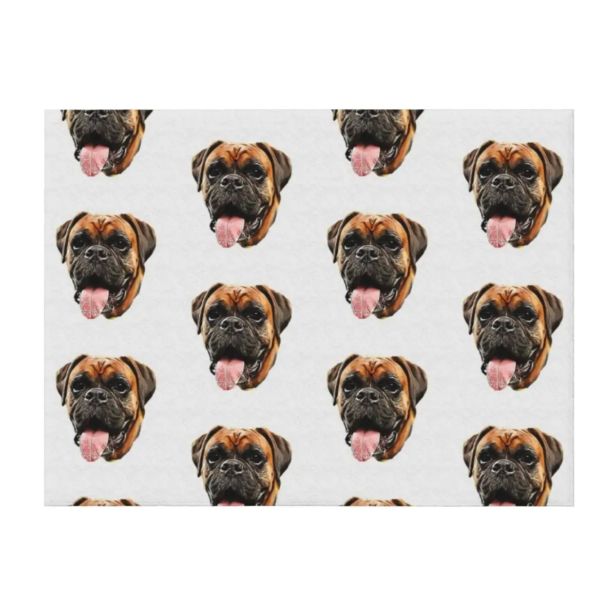 

Boxer - Boxer Dog Head Cartoon Art Throw Blanket Luxury Throw Thermals For Travel Warm Luxury Designer Blankets