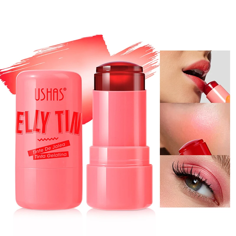 Multi-Color Jelly Blush Stick Q Pinberry Lip Dye Stick Langdurige Lippenbalsem Voor Lip En Wang Natuurlijke Gemakkelijk Verven Lipgloss