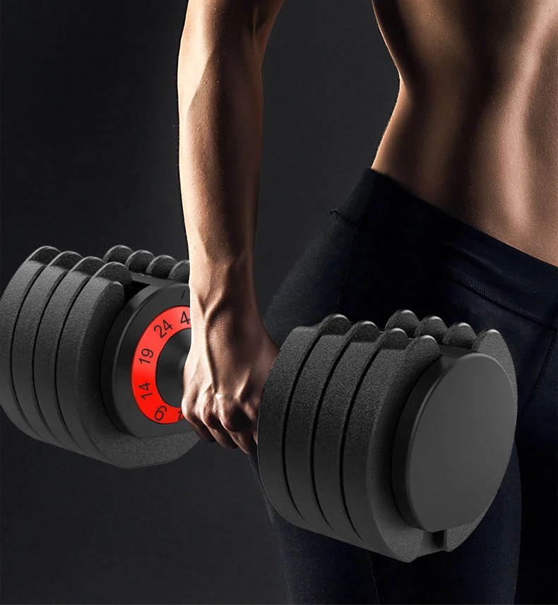 

Hot sale 20kg Home Use Fitness Equipment Rubber Adjustable Dumbbells Set Gym On Sale