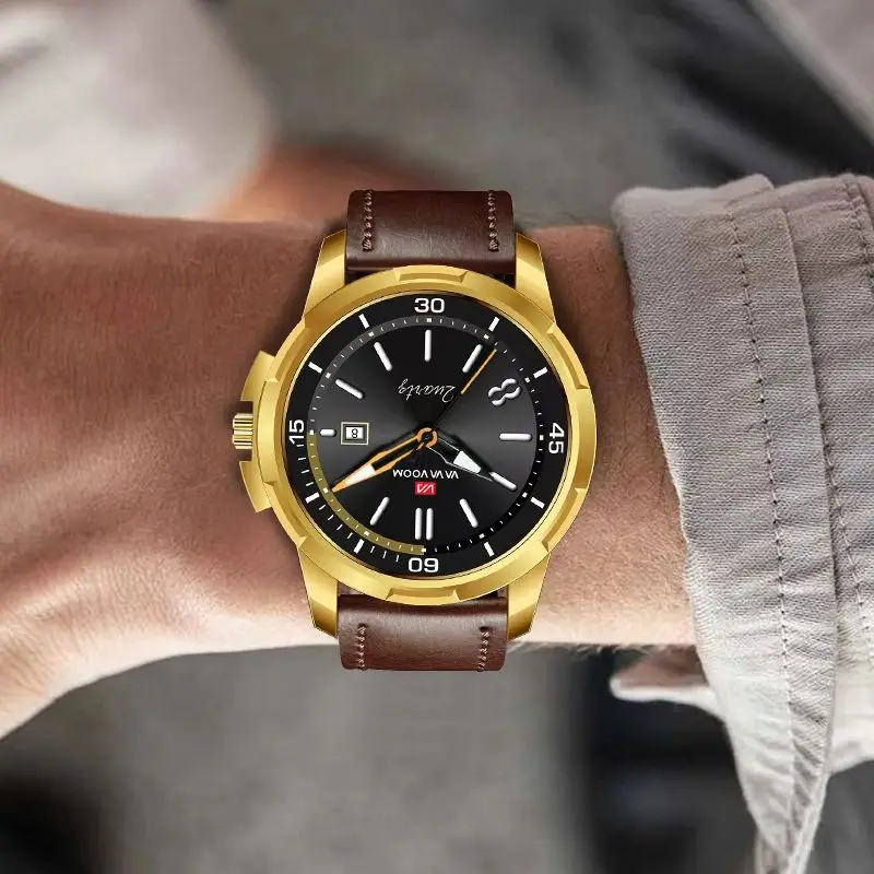 reloj hombre High Quality Men's Watch Fashion Quartz Watch Men Luxury Belt Business Sport Waterproof Clock