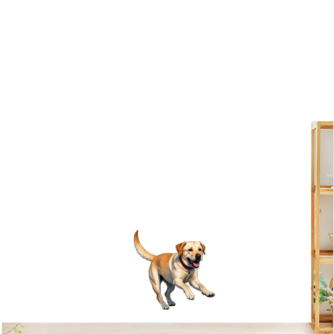 Three Ratels CG70 Golden retriever cartoon Animal wall stickers for home decoration car body decals