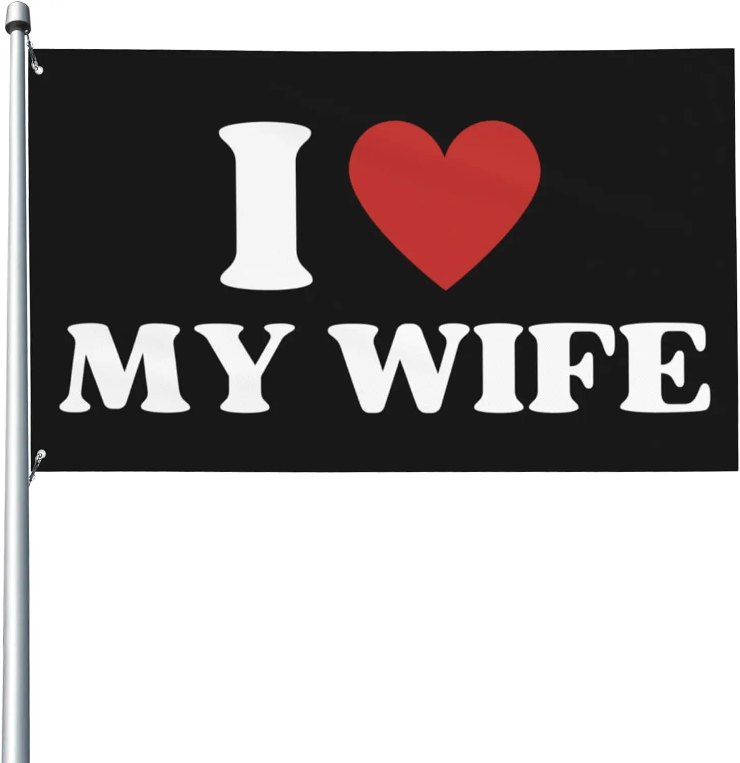 

Flagnshow 100% Polyester I Heart My Wife Flag