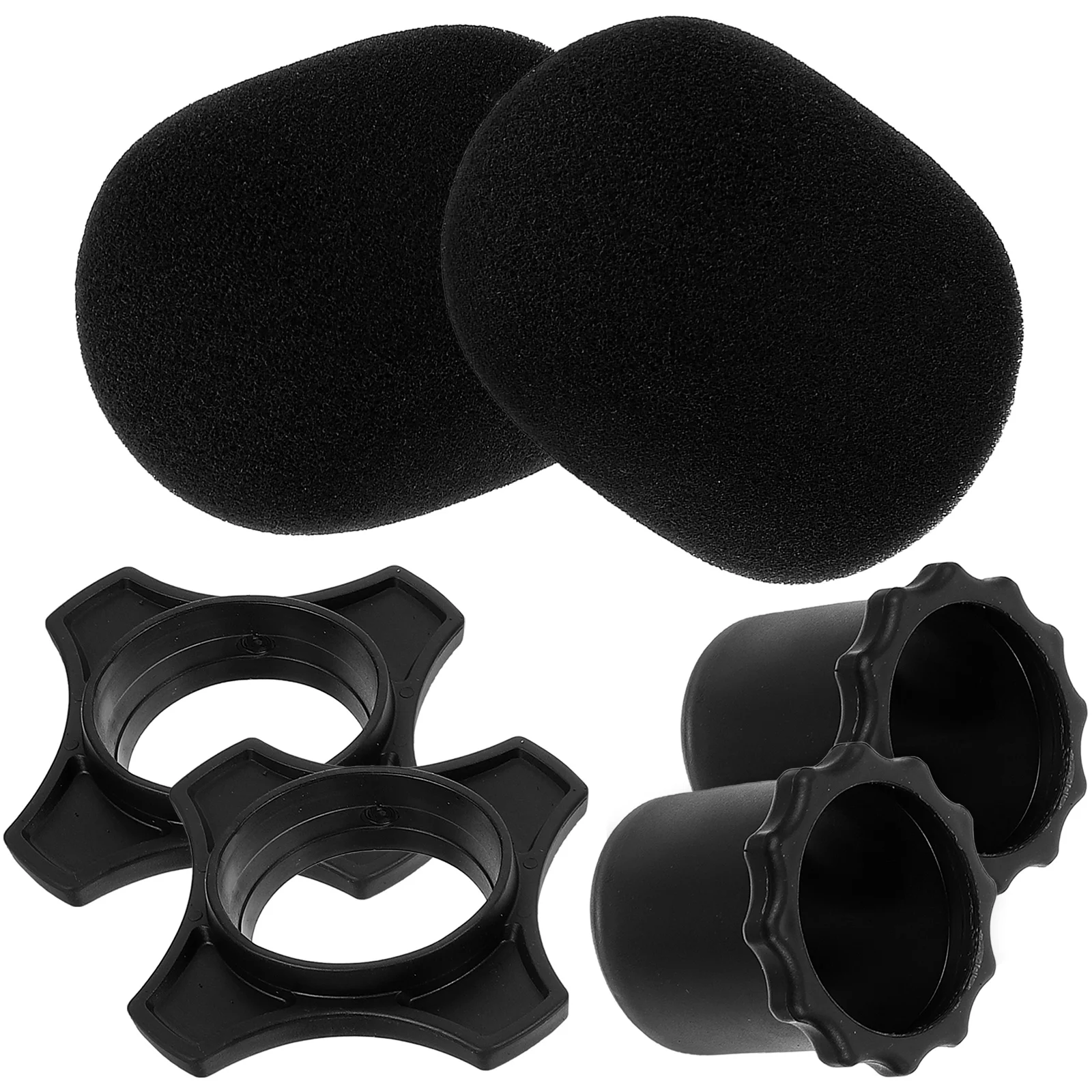 

2 Sets Microphone Cover Sponge Protective Outdoor and Indoor Anti-fall Thickened Ktv Pop-proof (black Three-piece Set) 6pcs