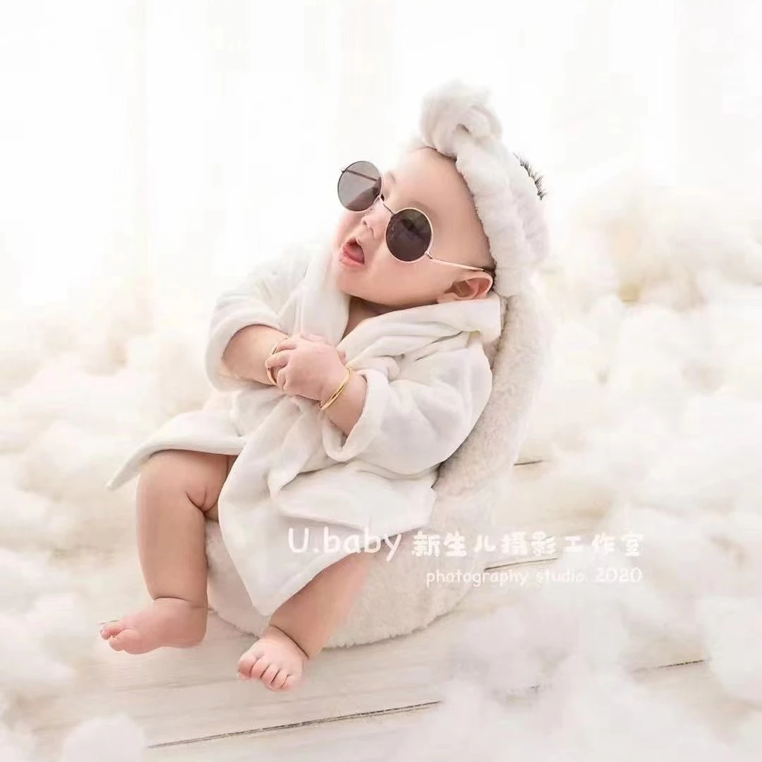 Heart Shaped Infant Glasses Newborn Photography Prop Baby Boy Girl Photo Shoot Round Sunglasses for Infants Eye Wear Accessories