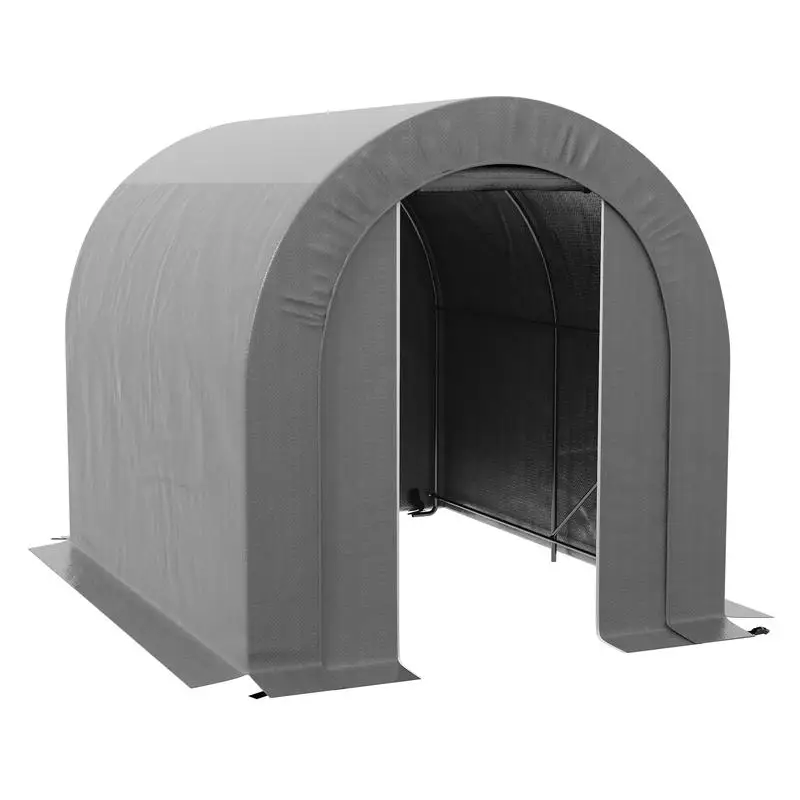 

6' x 8' Heavy Duty Outdoor Garden Storage Tent, Waterproof Portable Shed with Galvanized Metal Frame for Bikes, Motorcycles,