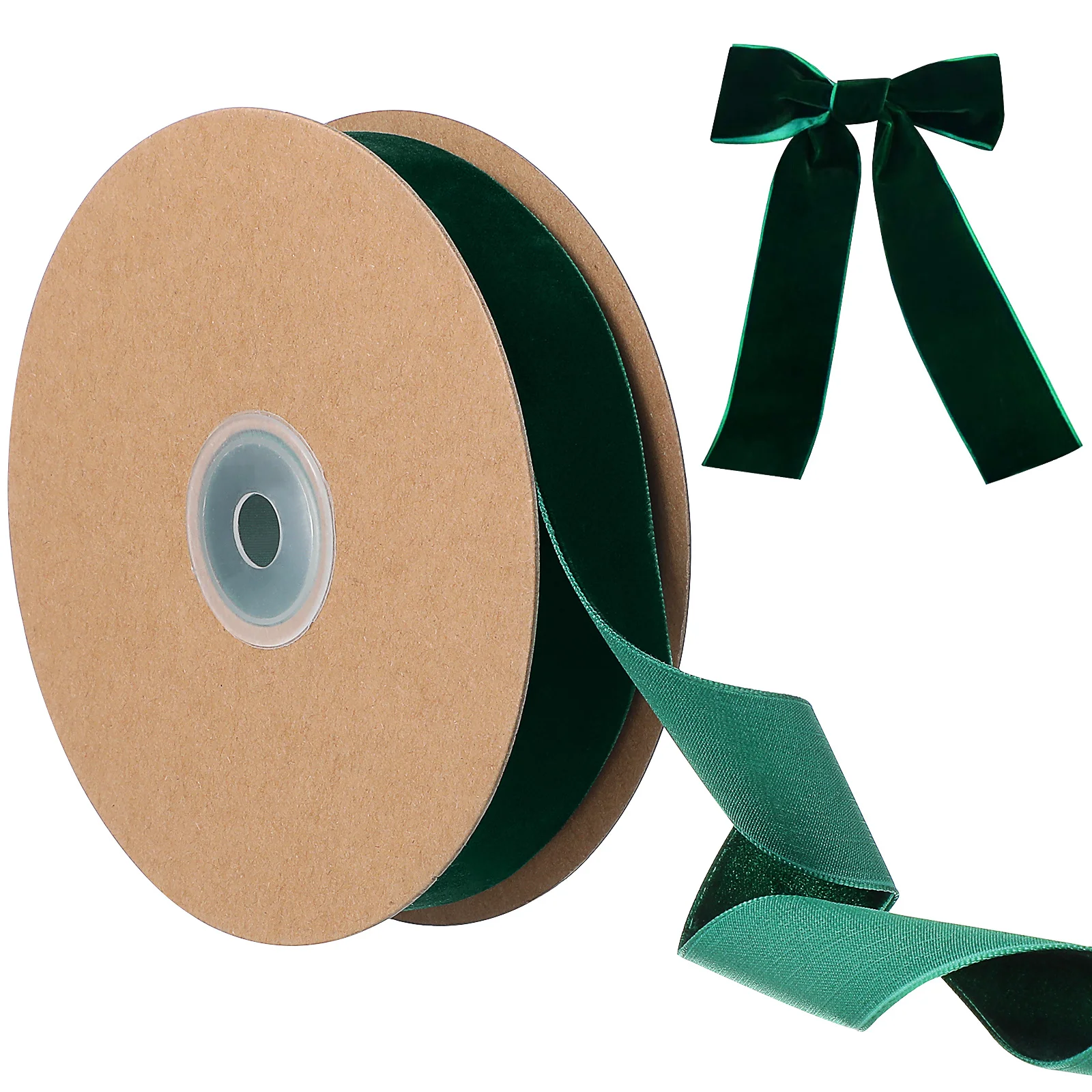 

1 Roll 2.5Cm Wide Flocking Ribbon For Gift Wrapping Diy Ribbons Decorative Cloth Band Wedding Party Craft Supplies Dark Green