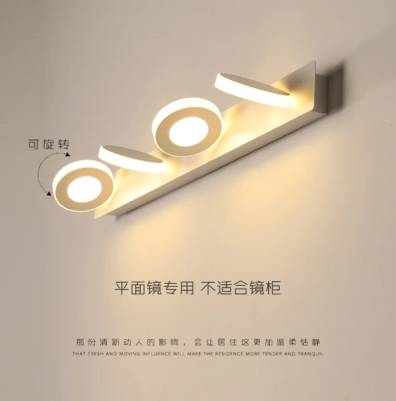 

Modern Stair Led Wall Lamp Kitchen Bathroom Mirror Light Fixture Decor Bedroom Home Lighting White Metal Acrylic Sconce 110-220V