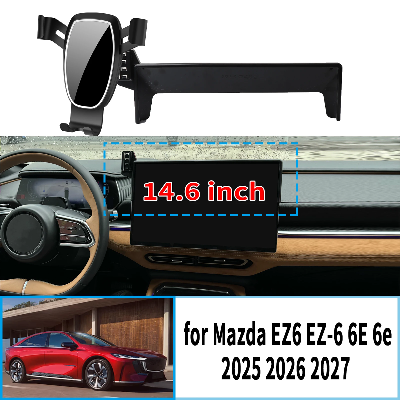 

Держатель для телефона/навигатора на приборную панель для Mazda EZ6 EZ-6 6E 6e 2024 2025 2026 2027 ​ ​ аксессуары