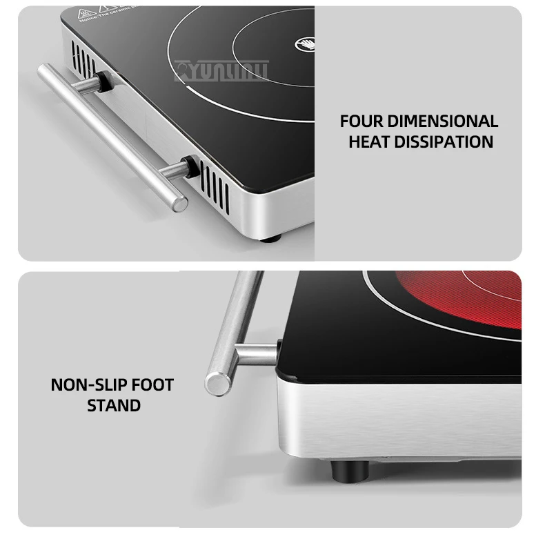 Intelligent Cooktop Ceramic Cooker High Power Electric Infrare Heating Furnace Fogao Electronic Stove