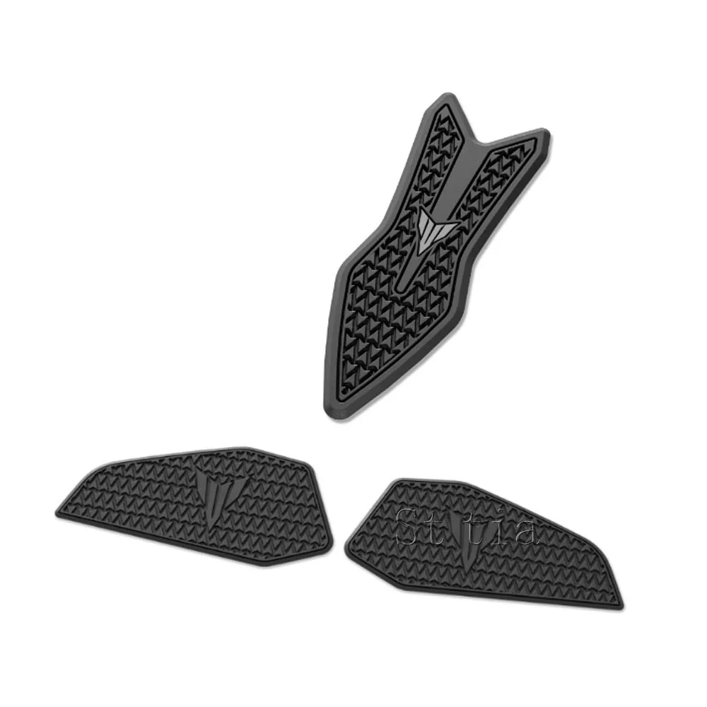 لياماها MT-07 2025 دراجة نارية عدم الانزلاق الجانب خزان الوقود ملصقات وسادة مقاومة للماء المطاط ملصق حامي ملصقات مائي