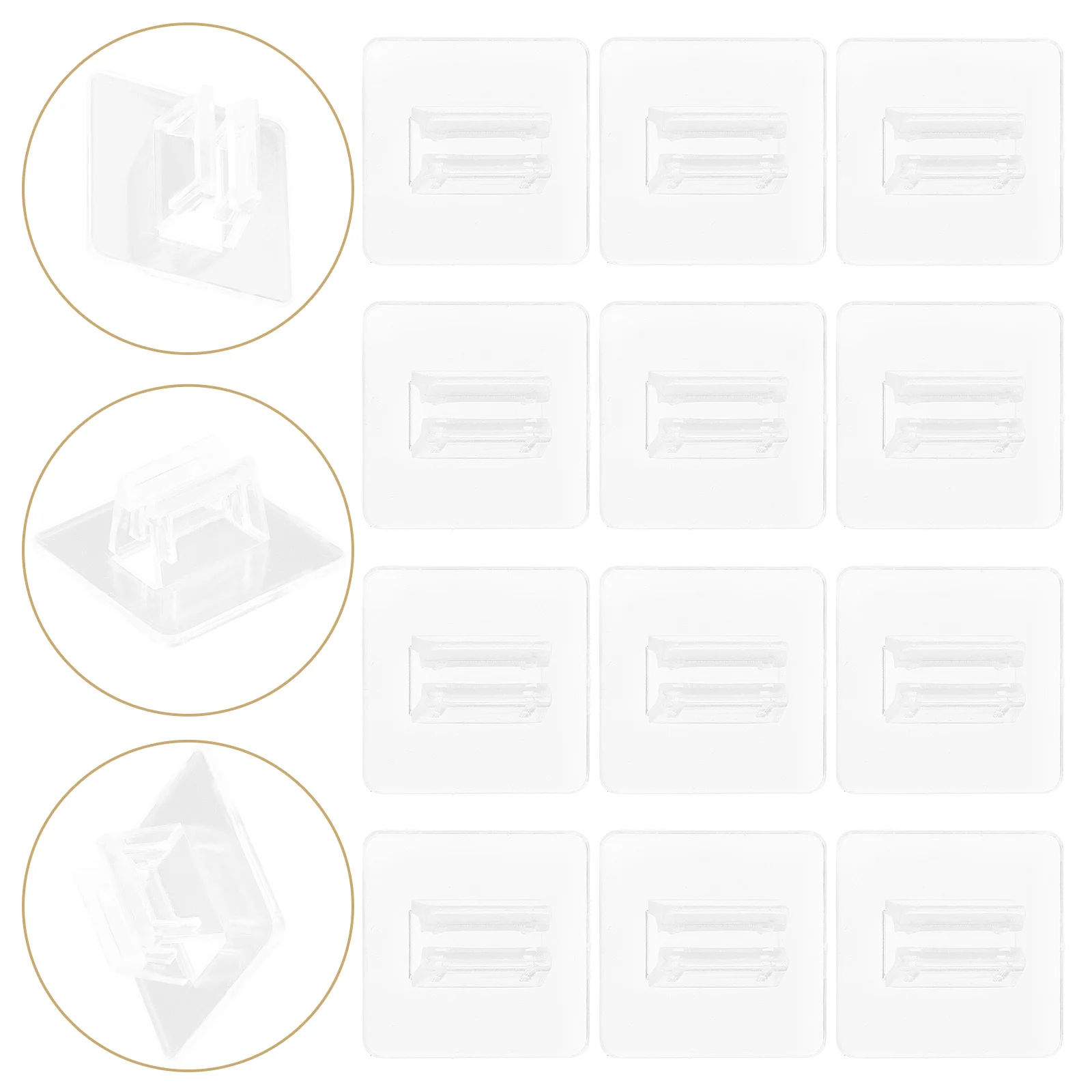 

50Pcs Business Card Holder Plastic Material Compact Non Slip Base Office Organizer Business Card Display for Desk