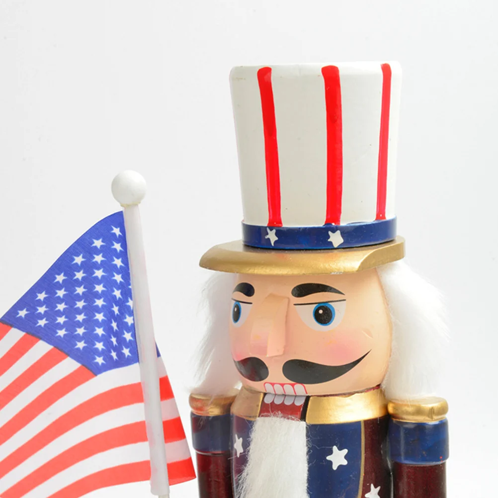 

Nutcracker Soldier Puppet Decor Wood Decoration Decorate Craft Figure Nutcrackers Man