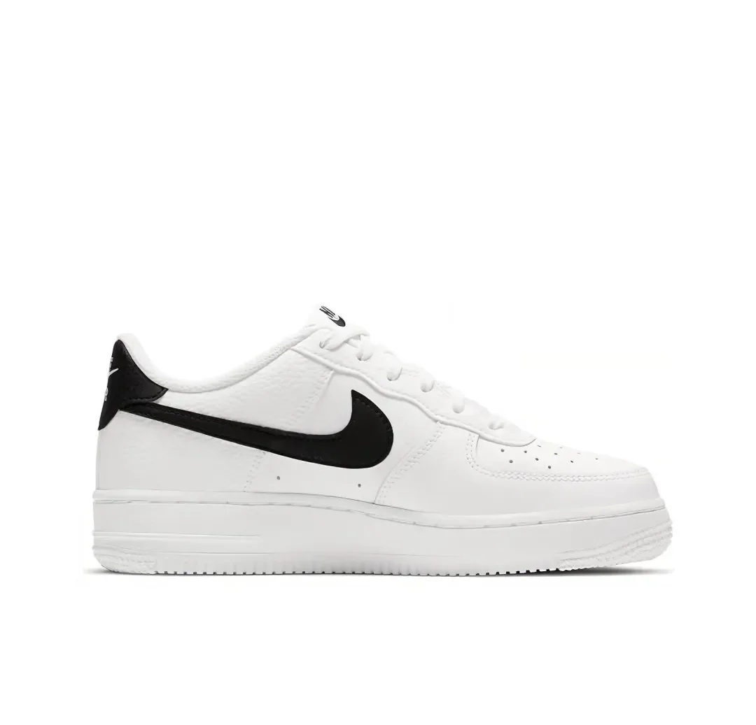 Женские кроссовки Nike Air Force 1 GS Low, классические универсальные модные кроссовки премиум-класса, черные, белые