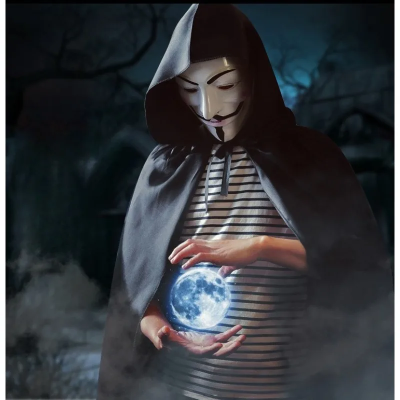 Cape d'halloween, Robe de magicien médiéval, Costume de faucheuse avec capuche pour adultes et enfants, Cosplay, spectacle de fête gothique