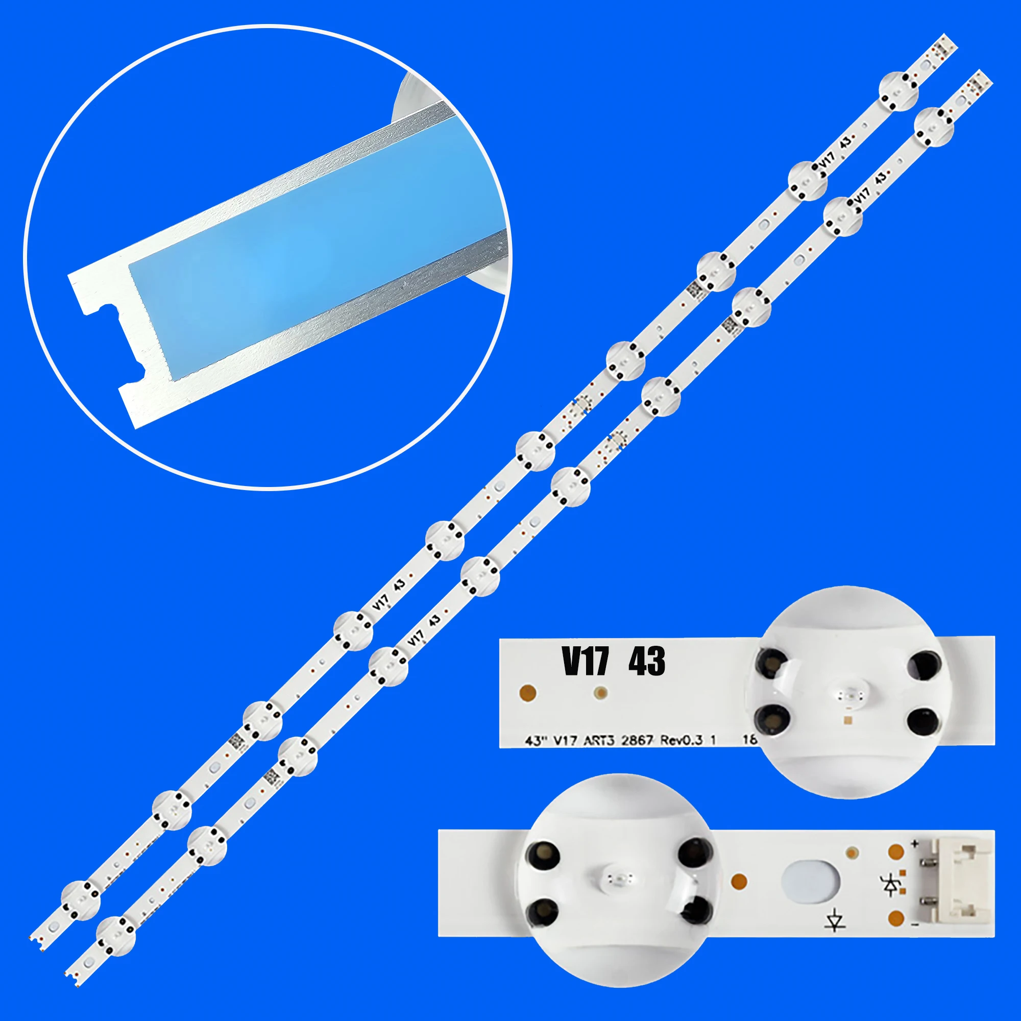 tira de retroiluminacao led 43lv765h 43sj8000 43sj800t 43uj6320 43uj632t 43uj633t 43uj634t 43uj701v 43uv340h 43uj656t 43uj6600 01