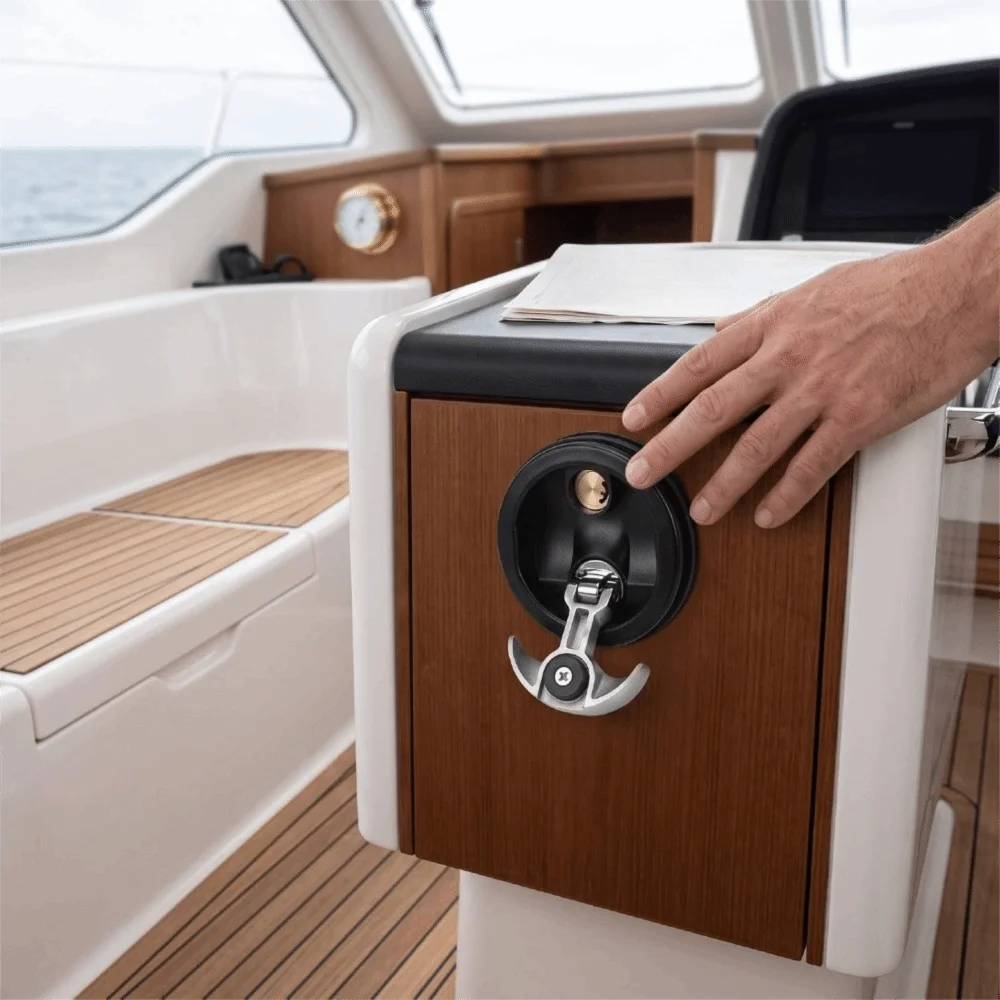 New Stainless Steel and Nylon Boat Hatch Latch 2 Keys Included Heavy Duty T Handle Latch Lock Cam Latch Lock Floor Hatch