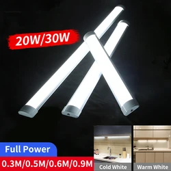 Juego completo de luces Led de 10W, 20W, 220V, 110V, barra de tubo, lámpara de pared para cocina, armario, dormitorio, 1,8 M, enchufe europeo