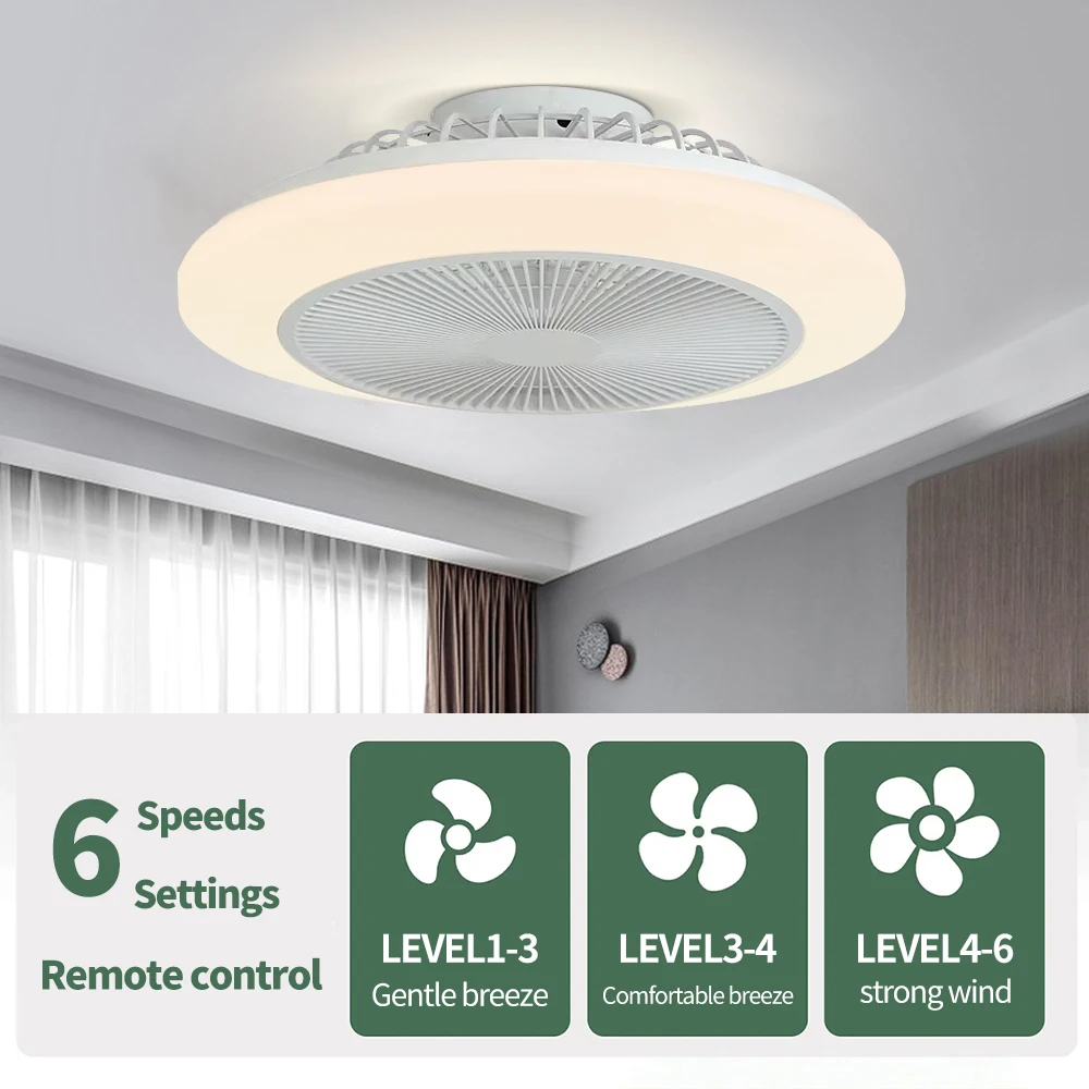 RGB Integrated Ceiling Fan Lights, Bedroom Ceiling Fan Lights, Living Room Dining Room Bedroom Decoration Ventilation Fan Lights