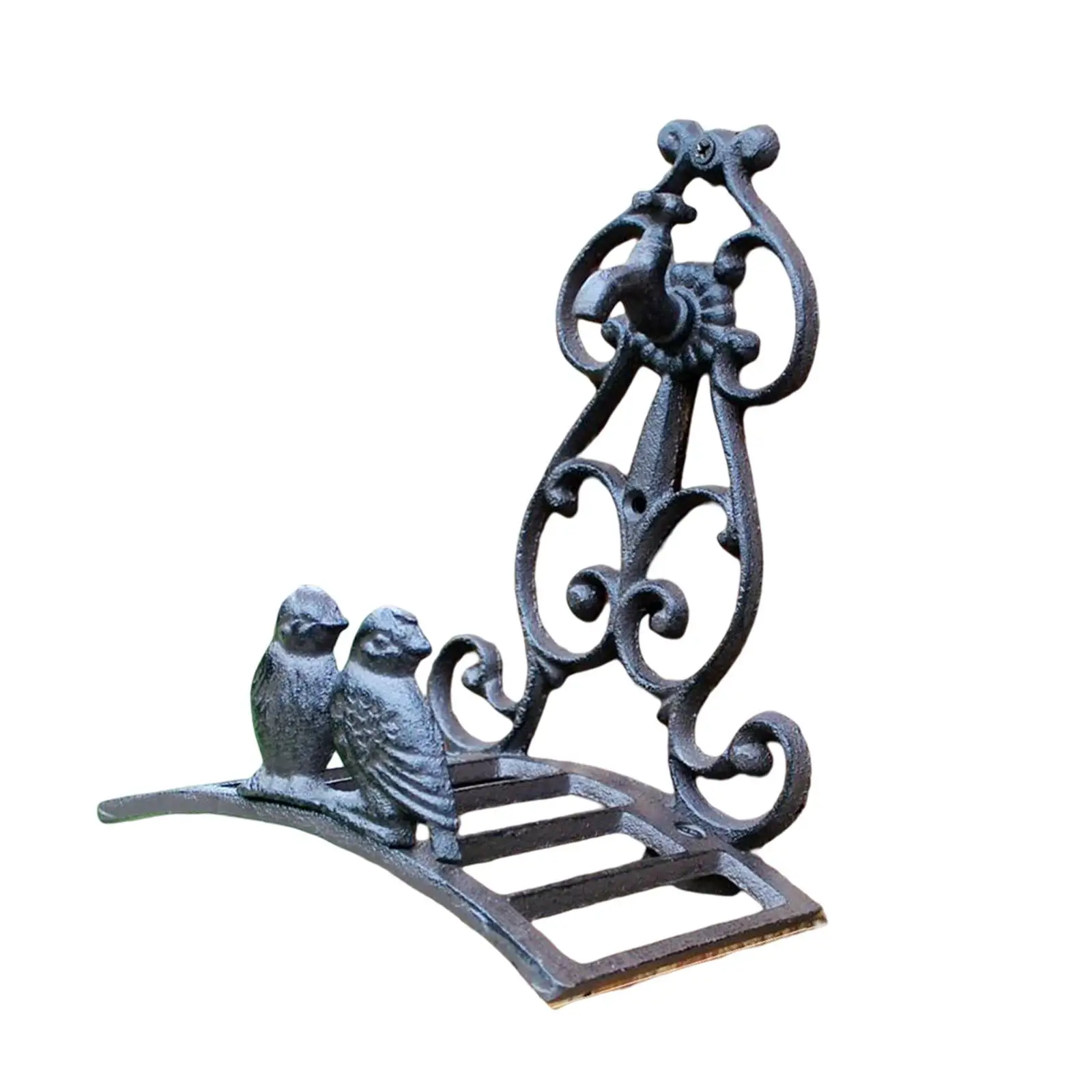 Vintage European Wall Mounted Garden Hose Rack Cast Iron Pipe Holder Home Yard Decor Hose Hanger for Garden Watering