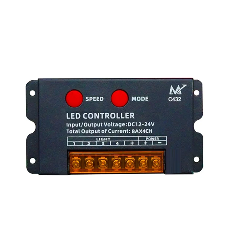 ABJY-12V 24V DC 9 canales tira de luces Led separadas controlador de cinta salto agua ráfaga Flash señal de caballo interruptor de palabras luminosas