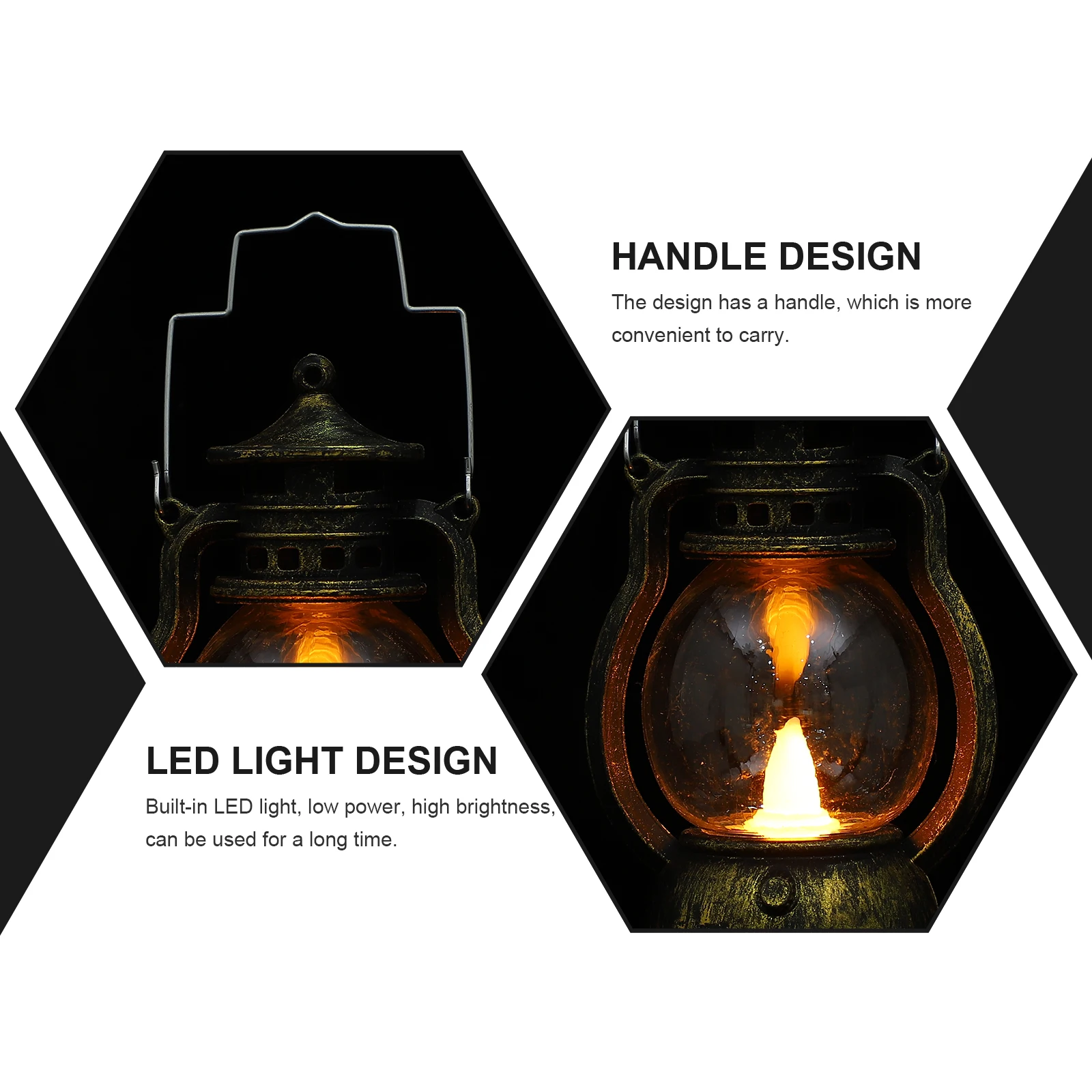 

LED Retro Light Camping Lantern Plastic Rechargeable Small Hiking Tent Outdoor Emergency Practical Portable Lightweight