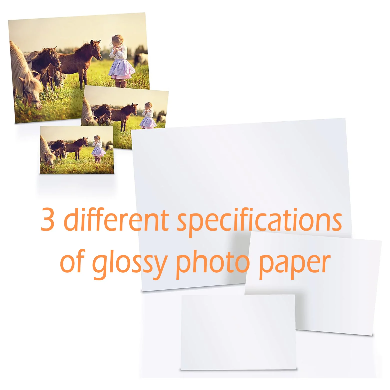 

230 г г глянцевая фотобумага трех размеров, 100 листов для ярких фотографий и визитных карточек, качественные материалы для печати