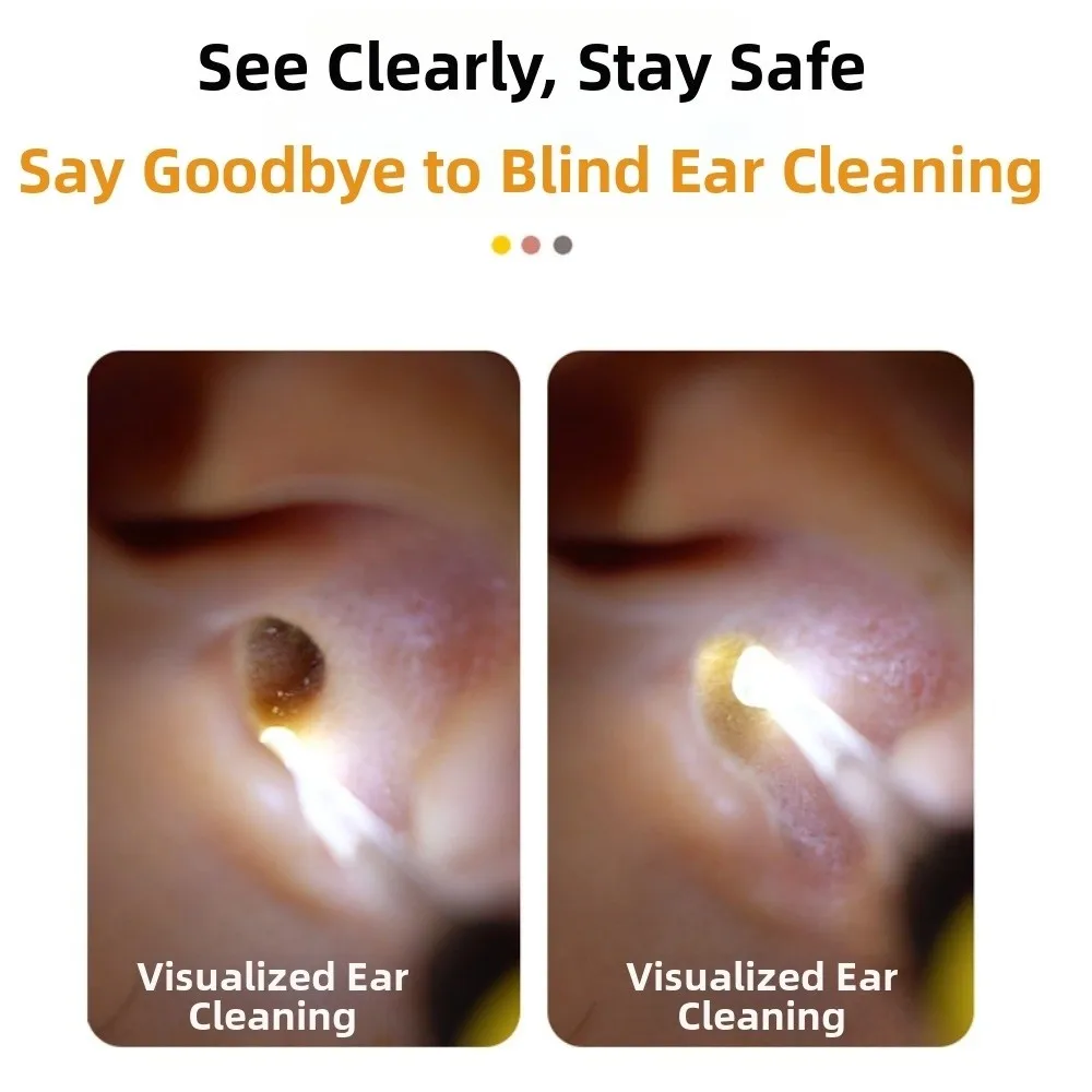 With 5x Magnifying Glass LED Luminous Ear Scoop Gentle Cleaning Safe Design Ear Tweezers Multi-Use Ear Pick Ear Wax Removal