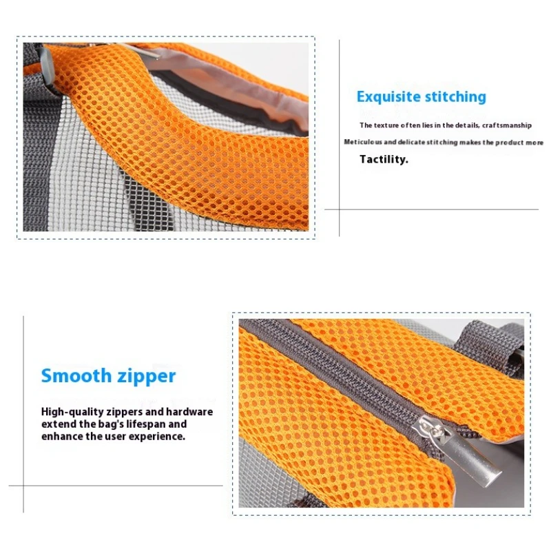 Pet Handbag, Breathable Mesh Shoulder Bag, Outdoor Portable Folding Cat Bag, Cat and Dog Storage Bag.