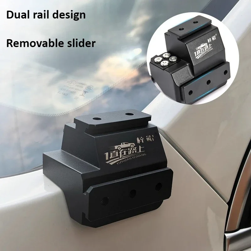 For Tank 500 Car A Pillar Led Spotlight Bracket Front Engine Hood Quick Release Dual Guide Rail Expansion Stand Accessories