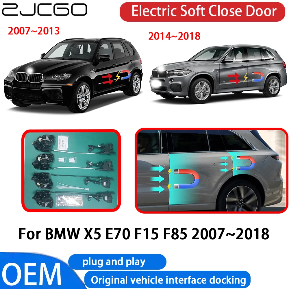 

ZJCGO for BMW X5 E70 F15 F85 2007-2018 Car Automatic Electric Soft Close Door Closer System OEM Plug and Play Comfort Closing