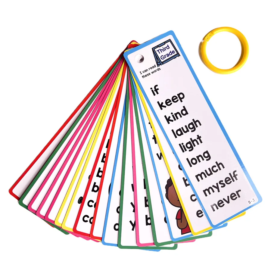 English Word Card 16 High Frequency Words Addition Multiplication Learning Card Children's Educational Toys School Training AIDS