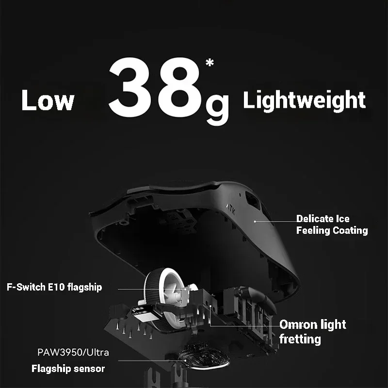 المنتجات الترويجية ATK Blazing Sky Extreme F1 ماوس الألعاب PAW3950 مزدوج 8K تأخير منخفض خفيف الوزن ماوس لاسلكي هدايا الكمبيوتر