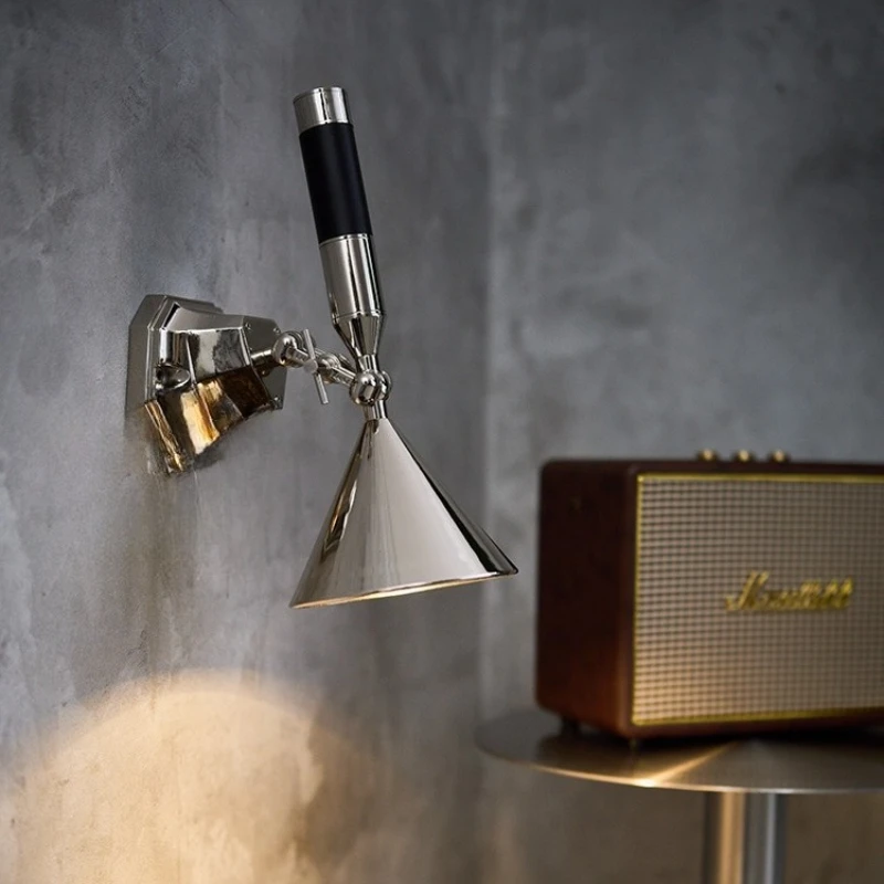 

American Industrial Adjustable Wall Lamps Coffee Shop Personalized Entrance Bar Counter Foyer Bedroom Bedside LED Sconces Lustre
