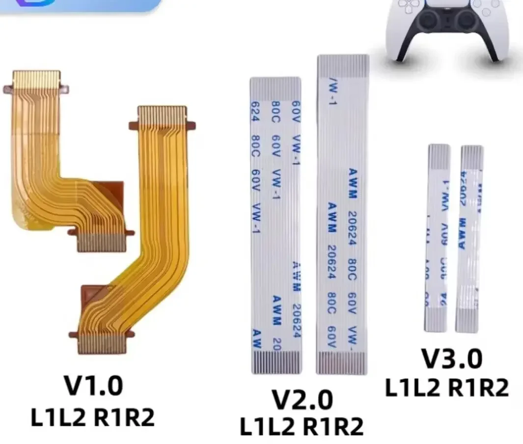 1set for PS5 Game Handle L R Connection Flex L2R2 L1R1 Button Ribbon Cable Left Right Shoulder V1.0 2.0 3.0