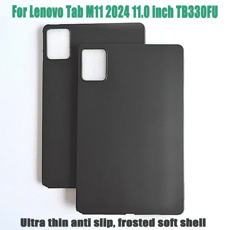 Tablet Ptotective Case For Lenovo Tab M11 2024 11.0 inch TB330FU Soft TPU Silicon Shockproof Slim Cover Funda Black Back Shell