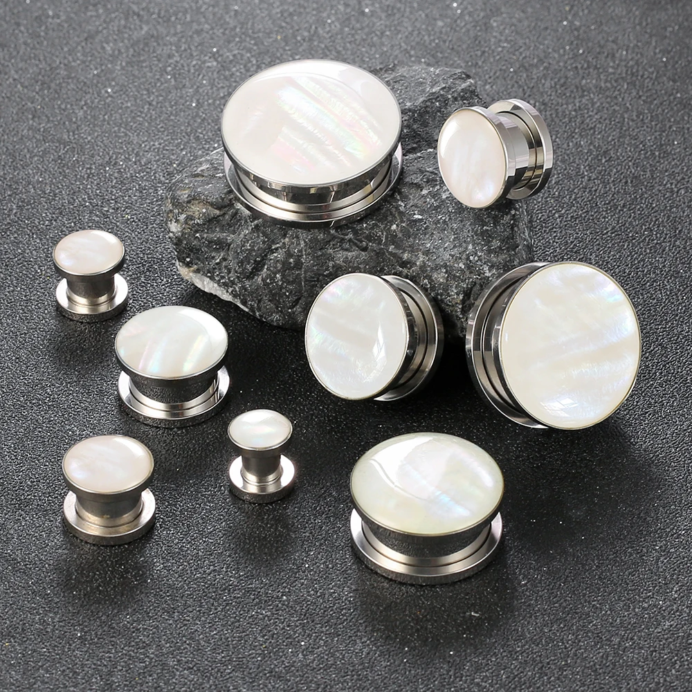 Casvort 2 PCS Fashion Ear Plugs Tunnels Conch Piercing Jewelry Ear Gauges Stretcher Pair Selling Body Ear Piercings