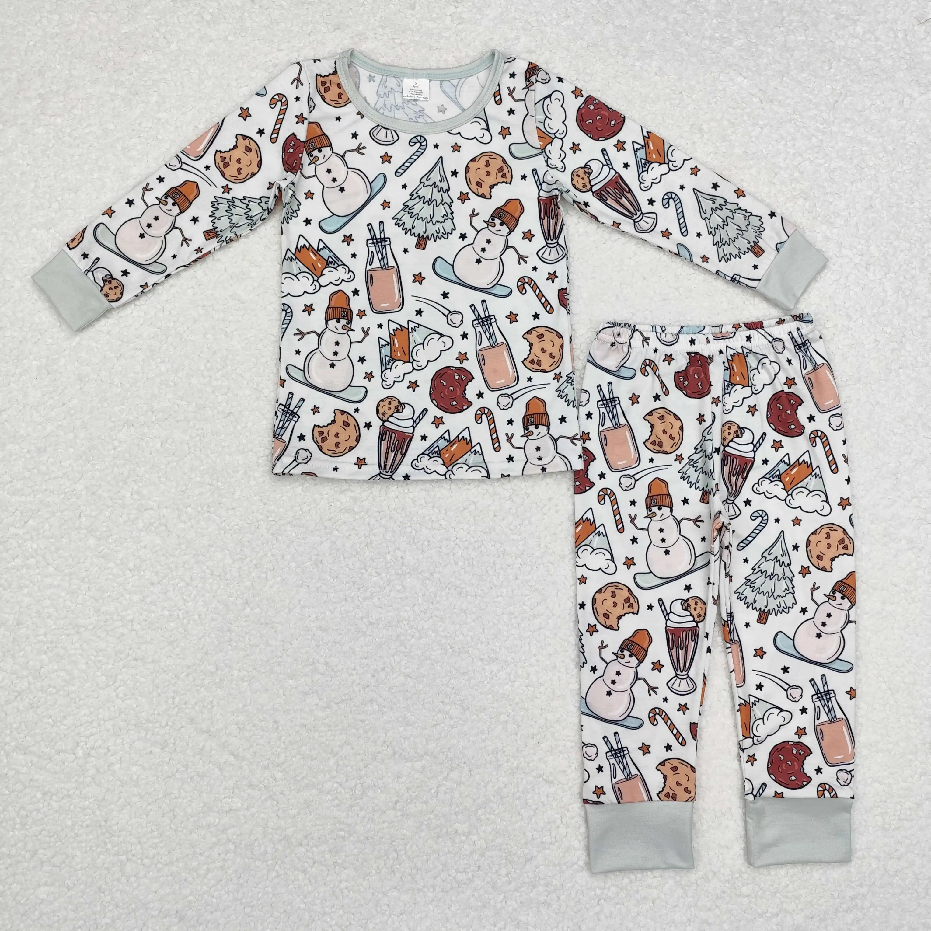 LR0651 Wholesale Summer kids clothes boys baby rompers Biscuit milk Christmas tree romper Boutique baby boy clothes 3