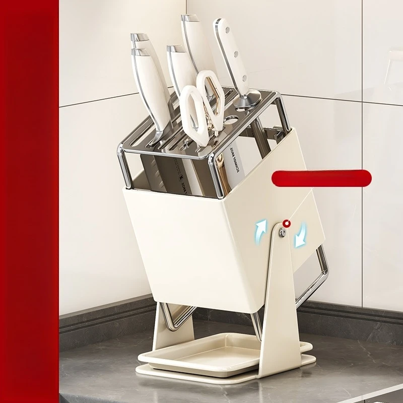 Stainless Steel Rotary Tool Holder Household Kitchen Countertop Shelf Tool Supplies Storage Holder Tool Holder Finishing Holder