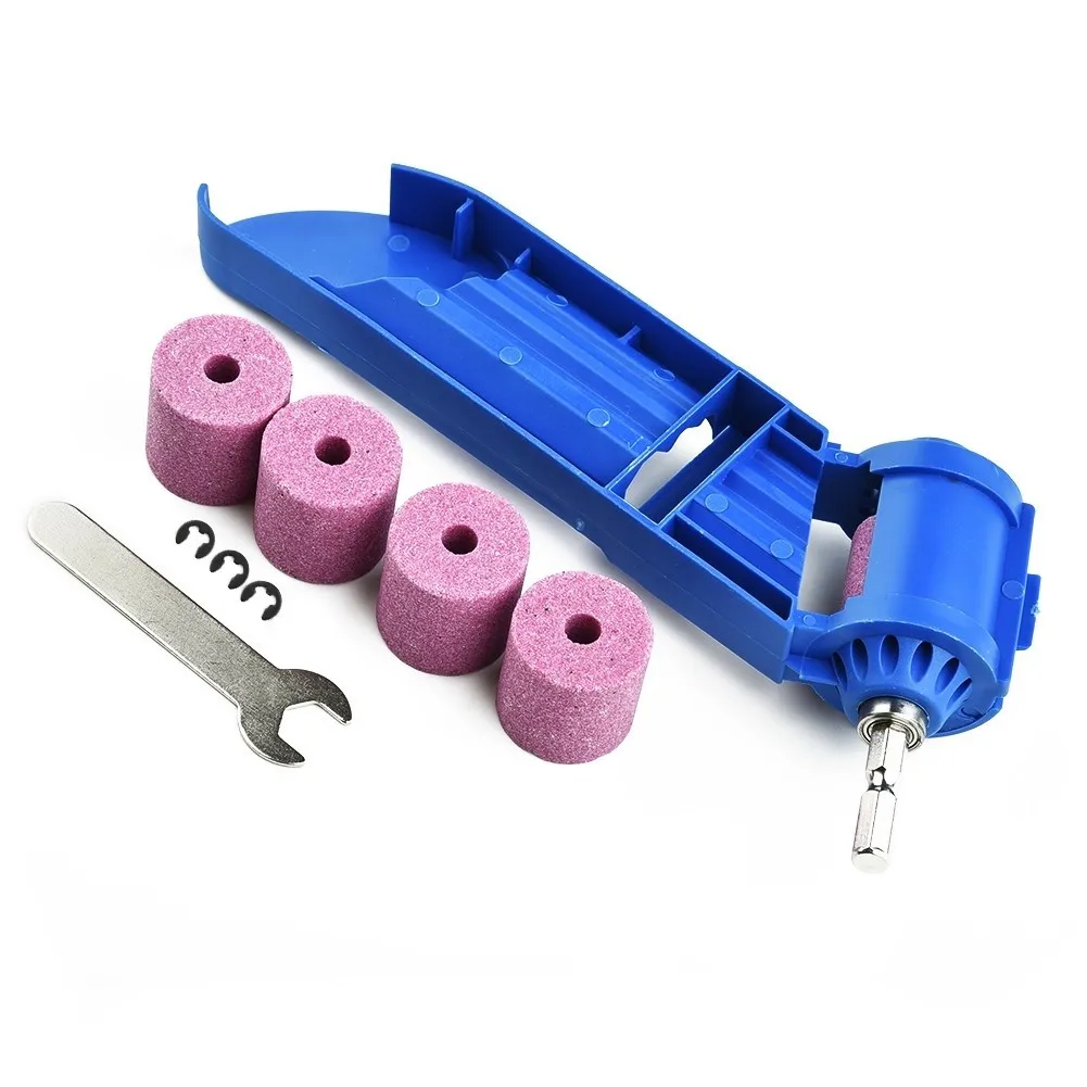 1 Set Portable Drill Bit Sharpener Sharpening Tool Drill Sharpener Wrench Corundum Grinding Wheel Millstone Accessories Tool